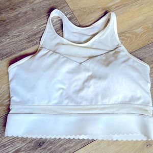 Zyia white star mesh sports bra medium